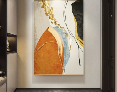 现代轻奢抽象画走廊过道玄关装饰画客厅背景墙...