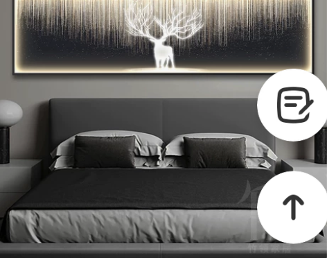 卧室床头装饰画led带灯挂画现代简约房间家...