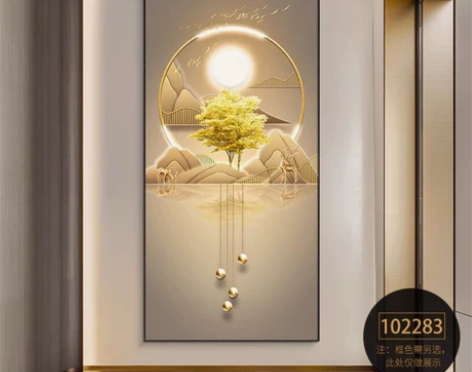 入户玄关装饰画高端福禄招财客厅走廊过道画现...