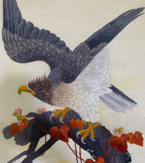 「日本回流字画」纯手工刺绣，喜欢刺绣的朋友...