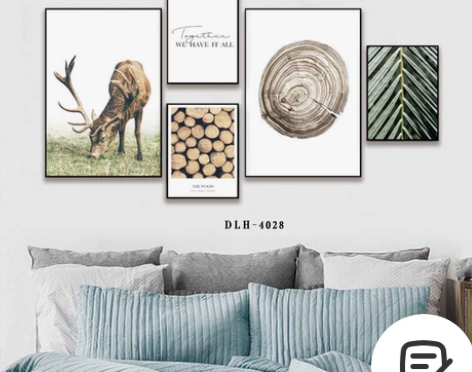 多联组合画客厅装饰画沙发背景墙组合艺术挂画...