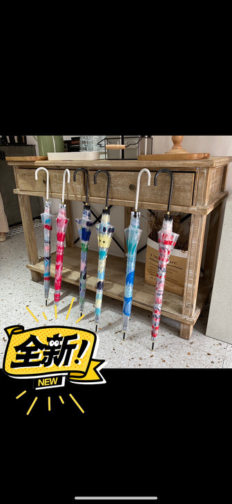 包邮 ins小清新半自动女神透明伞 轻量街...