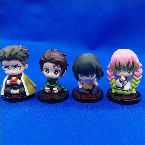 万代鬼灭之刃炭治郎恋柱伊之柱坐姿扭蛋摆件正...