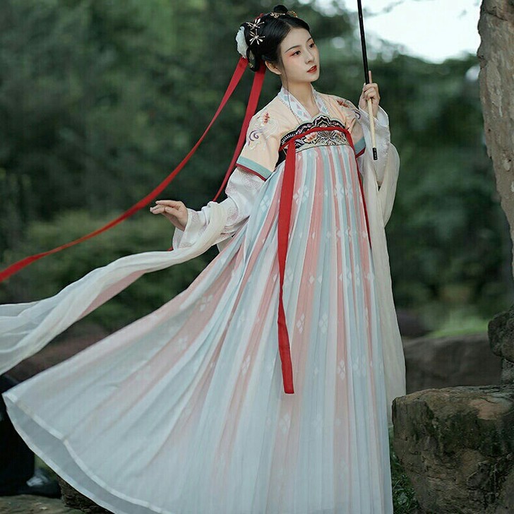 小贵但绝美原创汉服女仙楚姬浮笙齐胸襦裙三件...