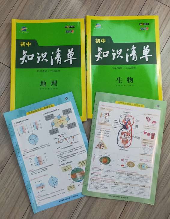 两本二十！初中知识清单地理和生物