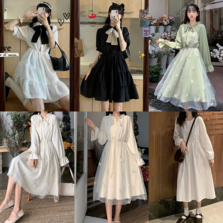 【可盐可甜】仙女连衣裙夏季女装法式复古气质...
