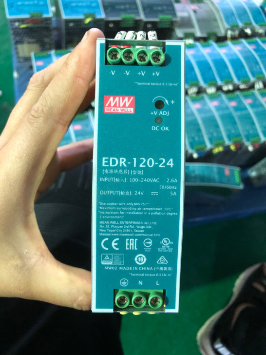 明纬电源EDR-120-24 明纬导轨12...