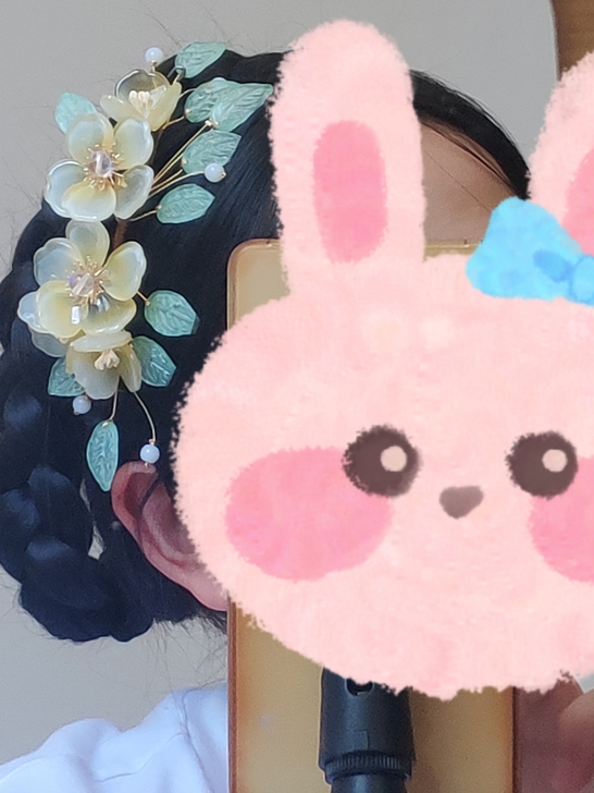 琉璃花花发梳    橘炽