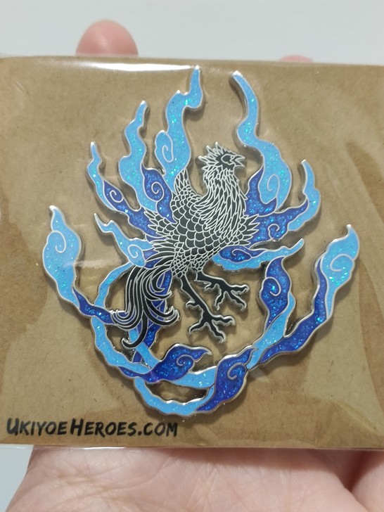 青炎凤凰 幻兽 欧美金属徽章胸针pin 原...