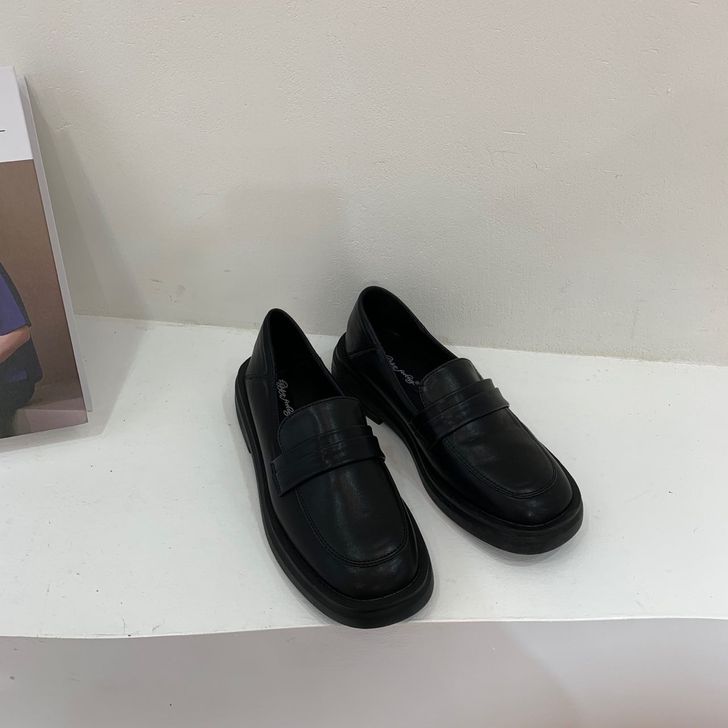 单鞋女鞋子2020年新款秋冬季加绒乐福豆豆...