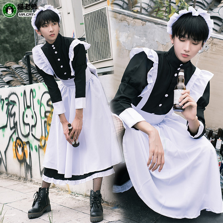 猫老师男女仆装女装大佬cosplay服装五...