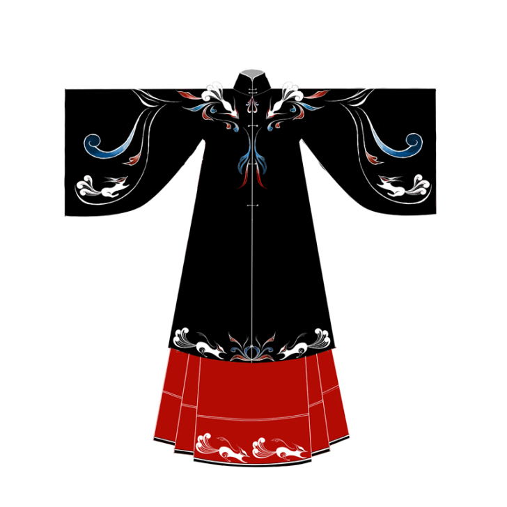 《序绘》 原创汉服立领衫广袖主腰裙大袖衫 ...