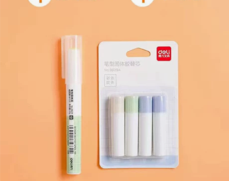 得力固体胶笔型办公棒胶可换替芯便携学生用高...