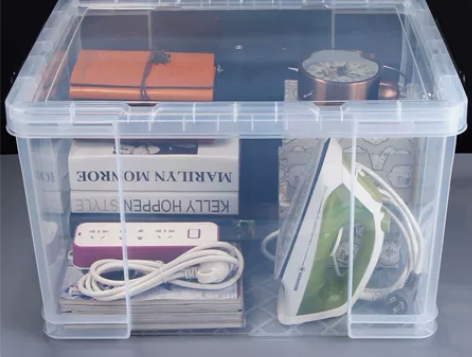 透明收纳箱 收纳箱透明塑料储物箱收纳盒衣服...