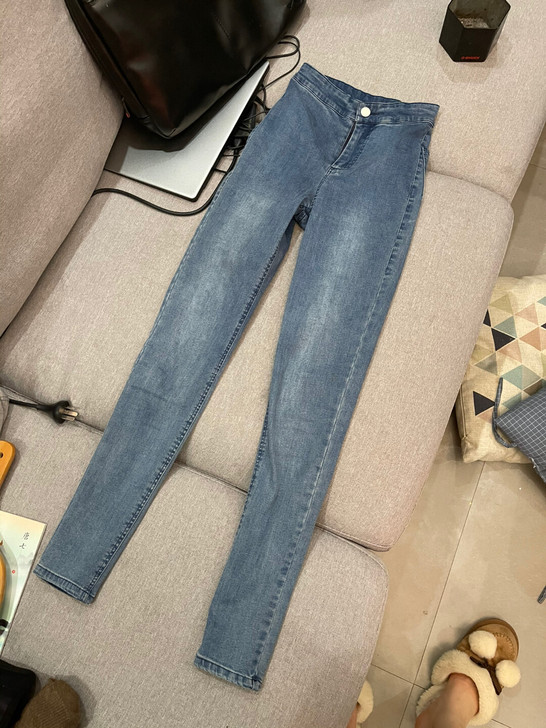 韩国东大门代购东大门 水洗紧身修身小脚铅笔...