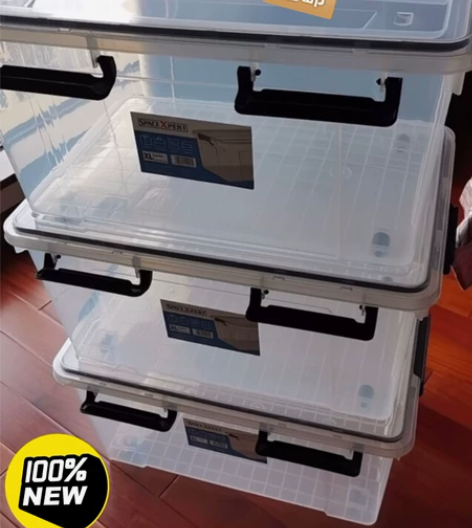 出一批硅胶密封塑料收纳箱 透明抗压加厚衣物...