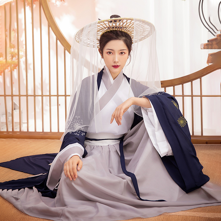 魏晋交领汉服女正品原创齐腰襦裙大袖衫中国风...