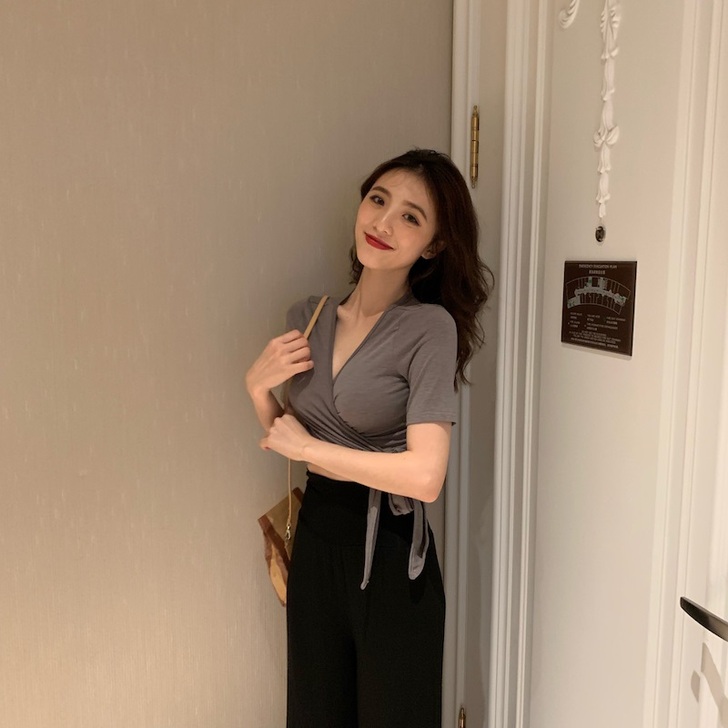 晶美雅 蕾丝雪纺衫全新没穿过，没洗过