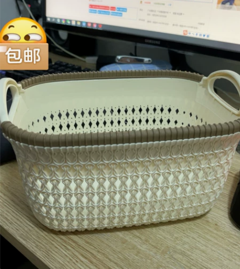 仿藤编镂空收纳筐 全新 买多了闲置两个， ...
