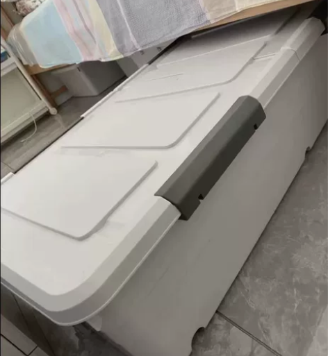 床下收纳盒扁平储物箱床底下整理箱抽屉式翻盖...