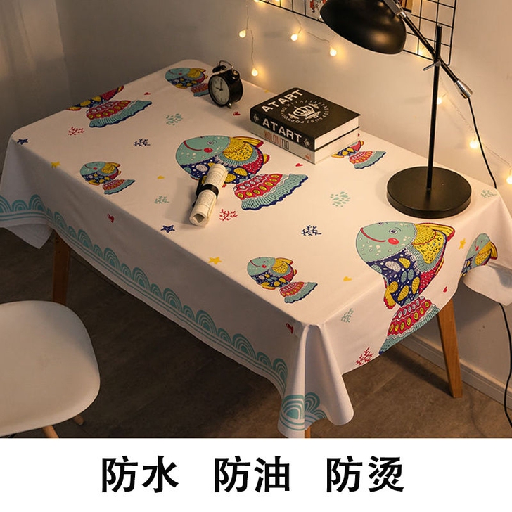 赔本清仓北欧桌布防水防烫防油免洗少女心PV...
