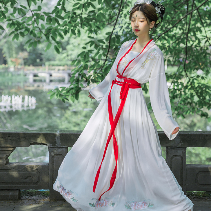 梨落仙阁夏君恋汉服女正品原创白菜日常齐腰襦...