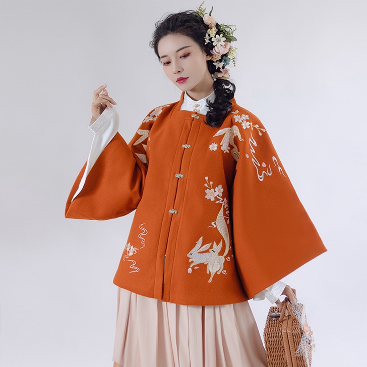 季九月念秋【如茵.秋枫】明制汉服方领半袖秋...