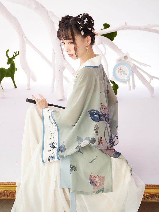 【十三余 小豆蔻儿】[水丹青] 印花对襟吊...