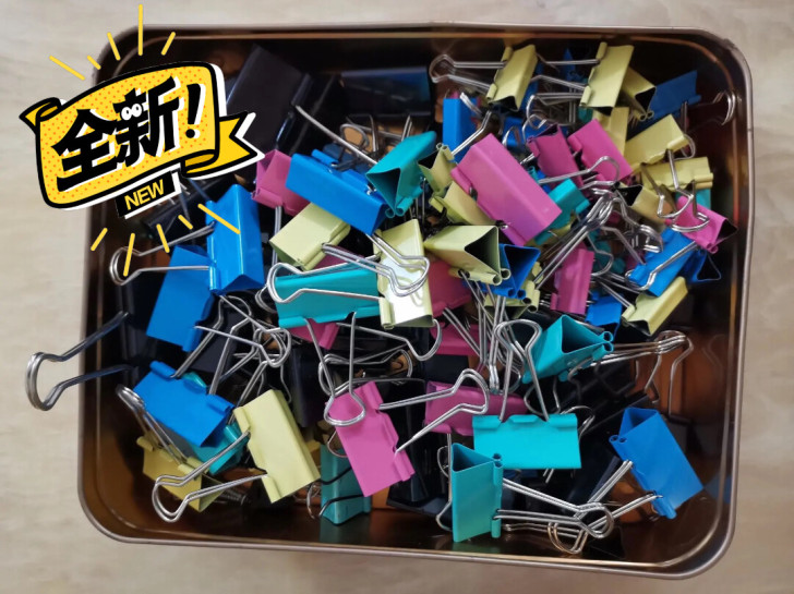 彩色长尾票夹19-51mm文件夹子燕尾夹铁...