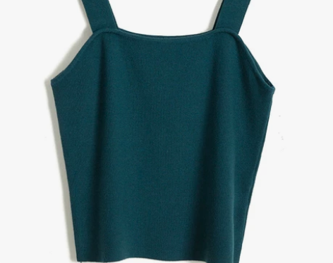 给你们内搭多种外套的小背心，甜美高腰针织背...