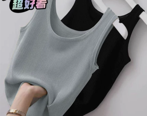 【清仓包邮】80-200斤吊带螺纹背心女大...