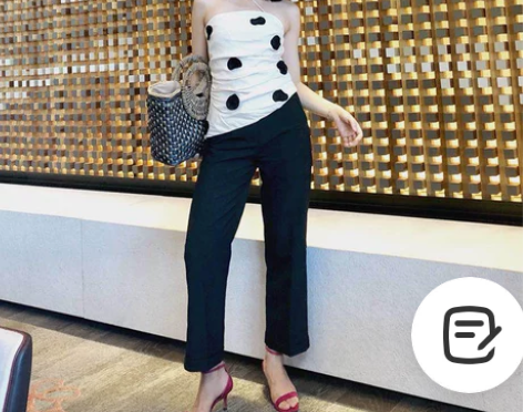 吊带背心女夏外穿，新款JACQ圆点一字肩波...