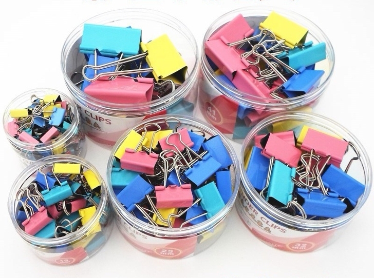 彩色燕尾长尾夹金属文件夹