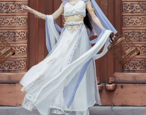 捌伍柒原创琼瑶公主异域风敦煌飞天改良汉服女...