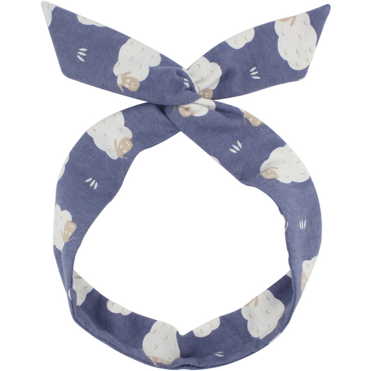 蓝灰色绵羊日系洗脸兔耳朵铁丝发带女绑发森系...