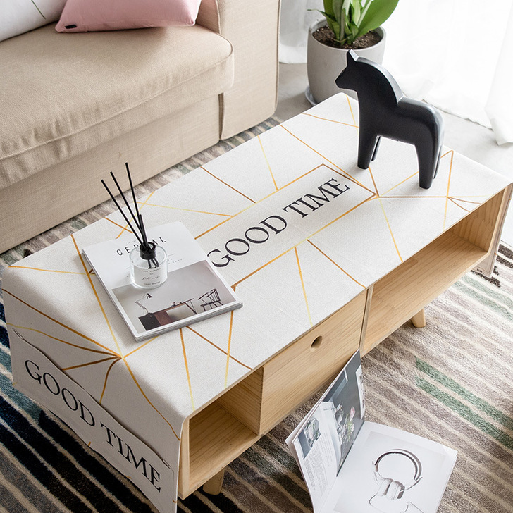 现代简约北欧桌布棉麻小清新防水餐桌布台布方...