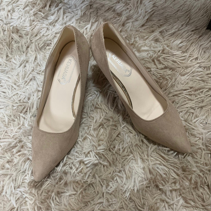 jill大姐姐同款裸色高跟鞋杏色36码