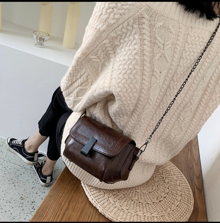 秋冬潮斜挎包链条迷你贝壳包