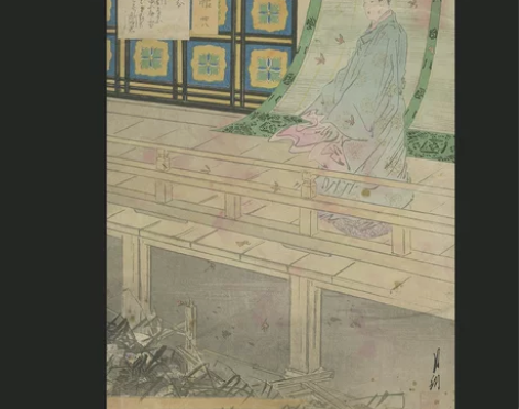 日本古董早期浮世绘木刻版画收藏品