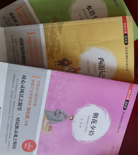 西游记，水浒传，朝花夕拾一共三本，丹尼斯每...
