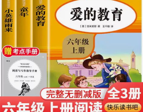 快乐读书吧六年级上册全3册童年爱的教育小学...