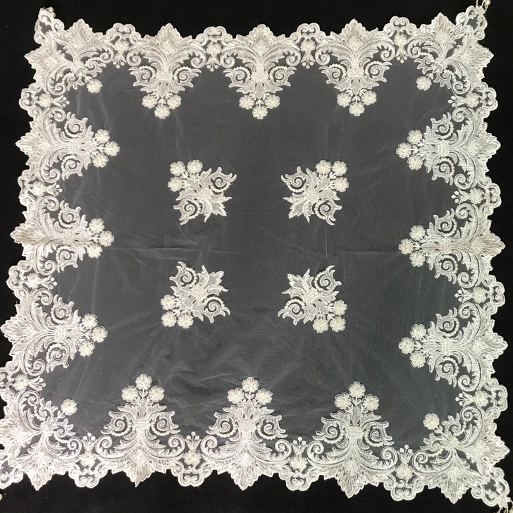 80cm外贸出口珠绣刺绣桌布台布盖布