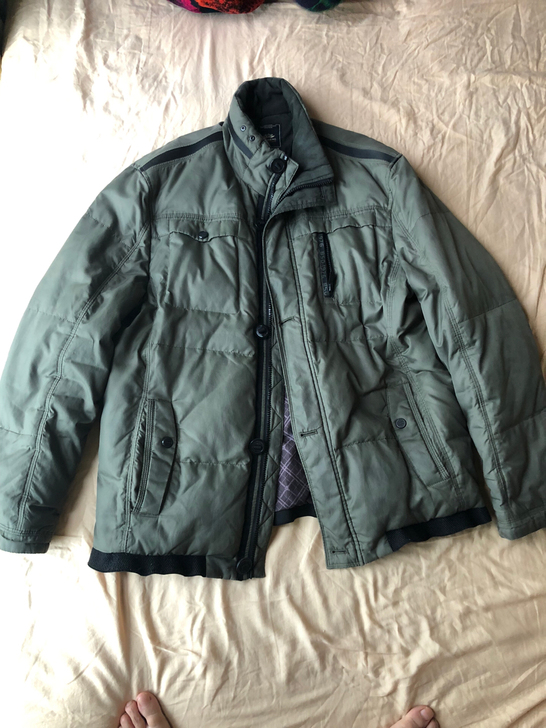 男士波司登羽绒服军绿色185/100A