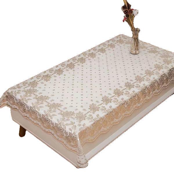 茶几桌布防水防烫布艺pvc台布长方形免洗茶...