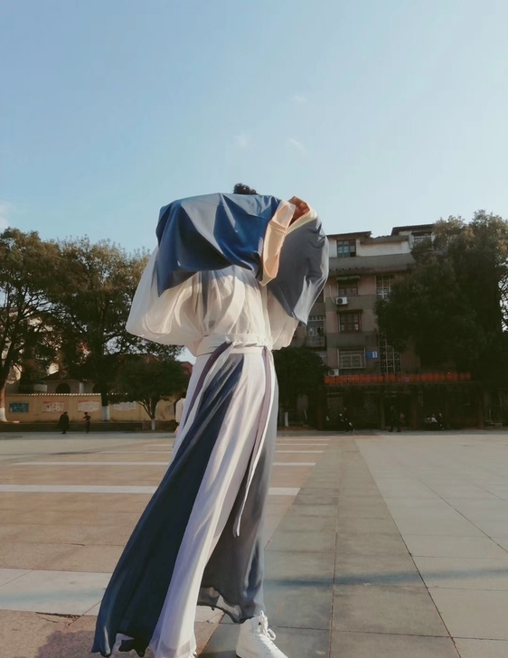 柒邑雲裳诉汉服女正品原创白菜交领晋制齐腰破...