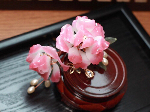 料器发梳 月季发梳 料器