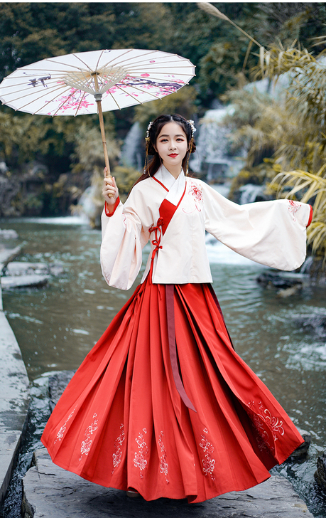 现货传统汉服女装中国风明制袄裙日常芙蓉月马...