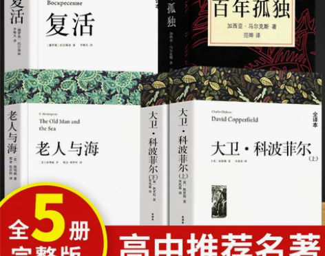 高中生阅读书籍复活书列夫托尔斯泰大卫科波菲...