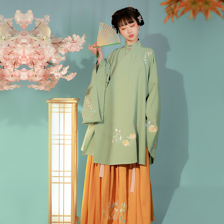 仙楚姬原创汉服女【执念】袄裙刺绣立领褶裙日...