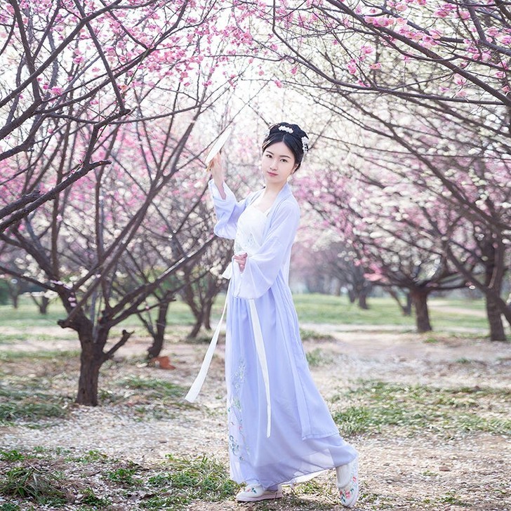 子非鱼原创【青菏举】传统汉服宋制褙子褶裙齐...